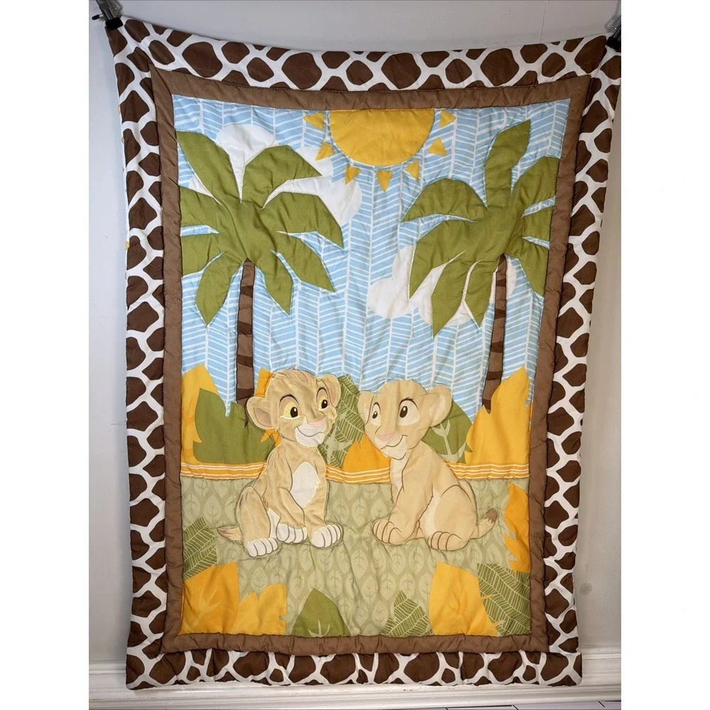 Disney Baby Lion King Crib Comforter‎ Blanket Simba Nala 32x45 Animal Soft